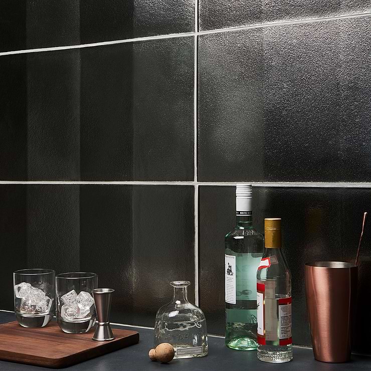 Requiem Platinum Gray 12x24 3D Polished Glass Tile; in Silver Glass; for Backsplash, Kitchen Wall, Wall Tile, Bathroom Wall; in Style Ideas Art Deco, Contemporary, Industrial, Mid Century