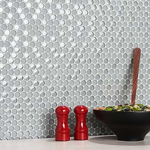 Loft Aspen Aura 3/4" Penny Round Glass Tile