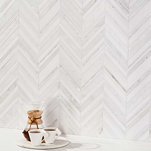 Aya White Polished Marble and Pearl Mosaic Tile