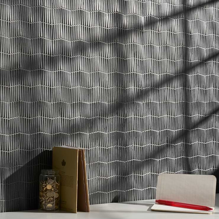 Sound Keys Silver Resin Mosaic Tile