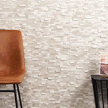 Mini Brick LPS Wooden Beige Peel & Stick Self Adhesive Polished Stone Mosaic Tile
