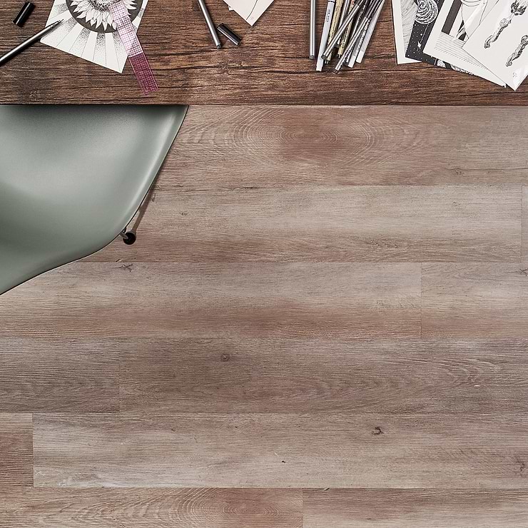 ReNew Veranda Brown 12mil Wood Look Glue Down 6x48 Luxury Vinyl Plank; in Brown Luxury Vinyl; for Basement Floor, Bedroom Floor, Floor Tile, Kitchen Floor, Light Commercial Floor, Living Space, Residential Floor, Bathroom Floor; in Style Ideas Classic, Contemporary, Cottage, Industrial, Mid Century, Modern, Traditional, Transitional