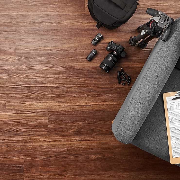 ReNew Charming Chestnut Amber Glow 12mil Wear Layer Glue Down 6x48 Luxury Vinyl Plank Flooring