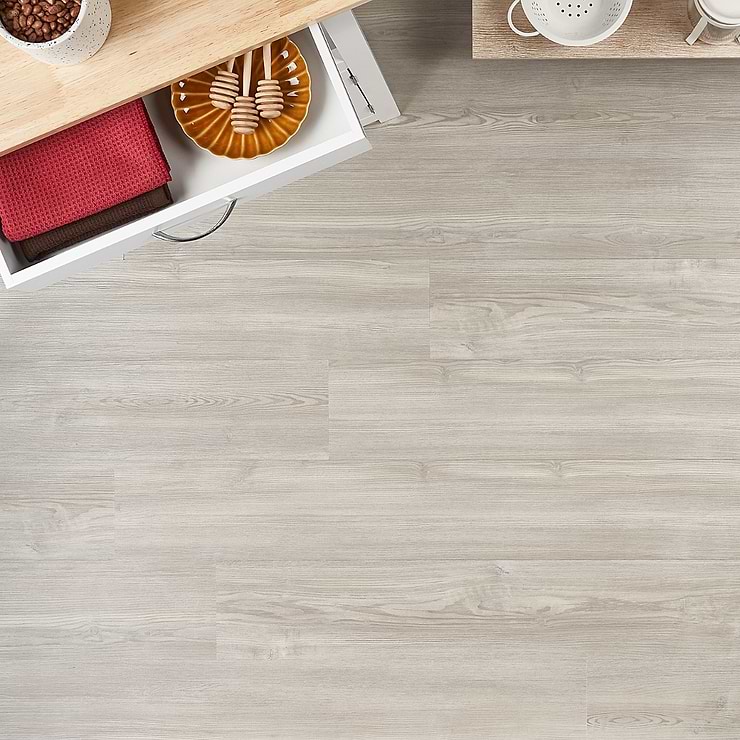 ReNew White Oak Gray 12mil Glue Down 6x48 Luxury Vinyl Plank; in Gray  Luxury Vinyl; for Bathroom Floor, Floor Tile, Kitchen Floor; in Style Ideas Classic, Contemporary, Cottage, Industrial, Mid Century, Modern, Traditional, Transitional