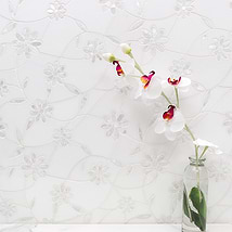 Narcissus White Thassos Polished Marble & Mother of Pearl Tile