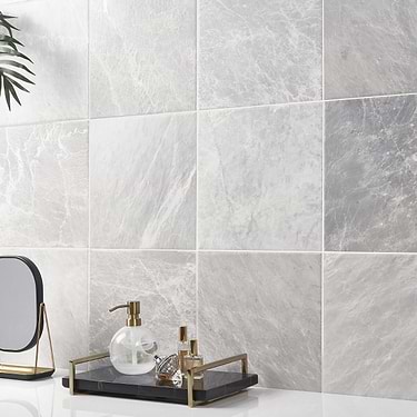 Nordic Gray 12x12 Satin Marble Tile
