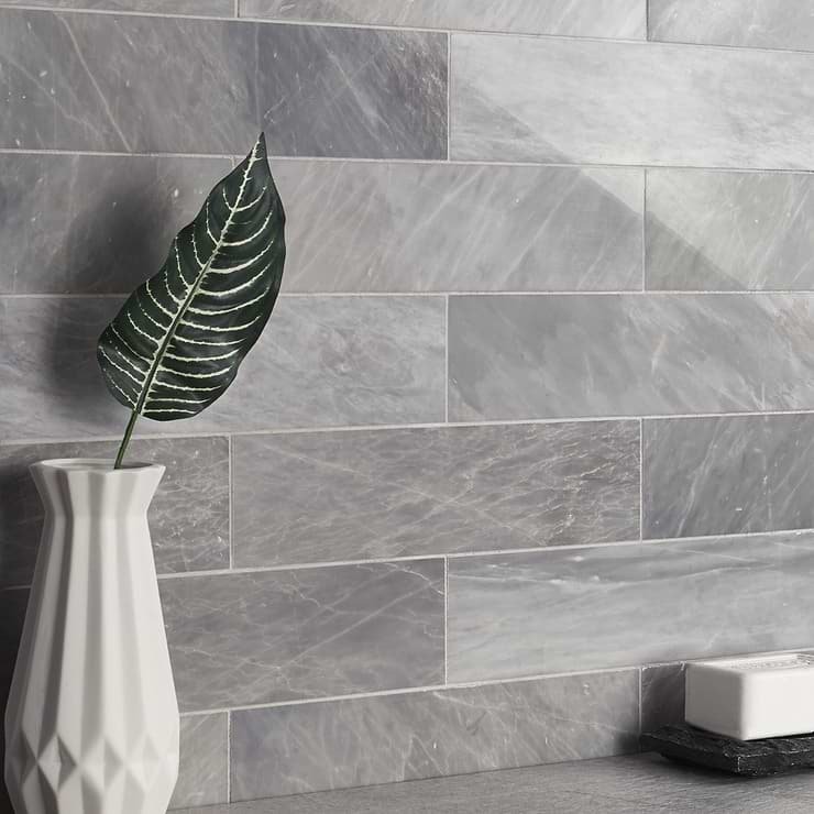 Earth Gray 3x12 Polished Marble Tile