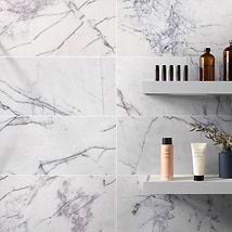 Lilac White 12x24 Honed Marble Tile