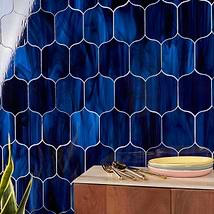 Bespoke Persian Blue 4x6 Lantern Polished Glass Mosaic Tile