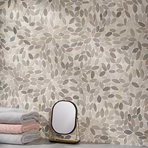 Nature Flower Lombok Beige Pebble Honed Mosaic Tile