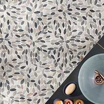 Nature Flower Raja Blend Multicolor Pebble Honed Mosaic Tile