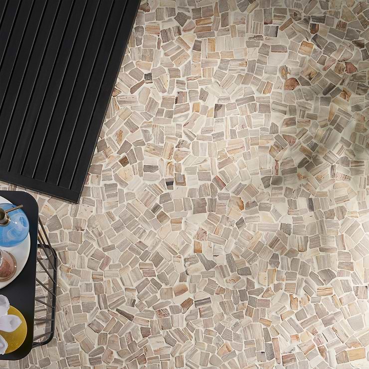 Fossil Tumbled Petrified Stone Mosaic