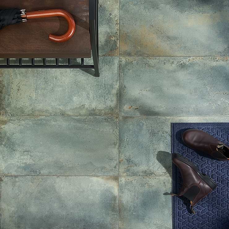 Angela Harris Flatiron Aquamarine 12x24 Matte Porcelain Tile