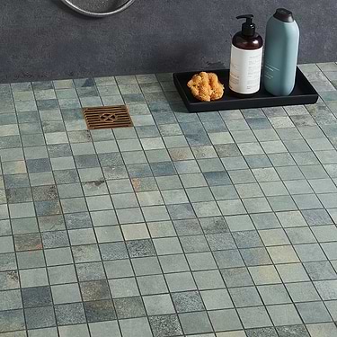 Flatiron Aquamarine Green 2x2 Matte Porcelain Mosaic By Angela Harris