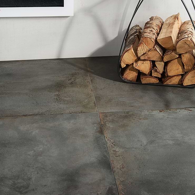 Flatiron Graphite Gray 24x48 Matte Porcelain Tile By Angela Harris; in Gray  Porcelain; for Backsplash, Floor Tile, Kitchen Floor, Kitchen Wall, Wall Tile, Bathroom Floor, Bathroom Wall, Shower Wall, Shower Floor, Outdoor Floor, Outdoor Wall, Commercial Floor, Pool Tile; in Style Ideas Classic, Contemporary, Industrial, Mediterranean, Transitional; released 2023; new, trends