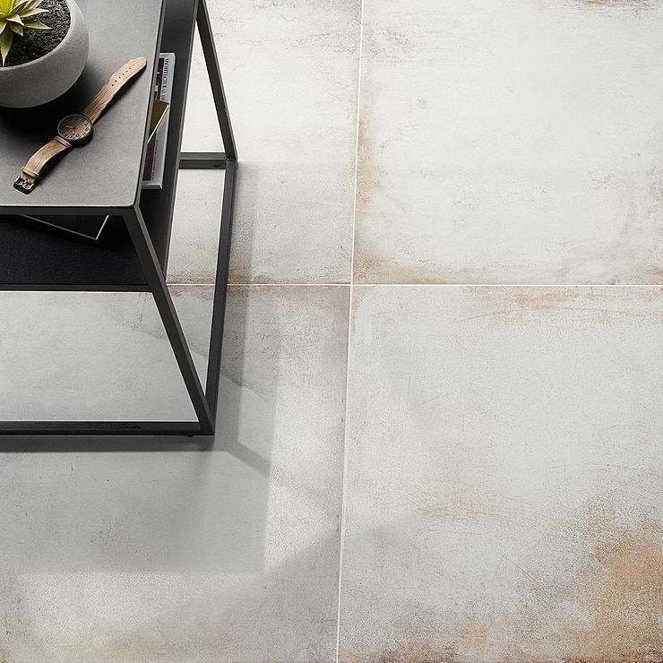 Flatiron White 24x48 Semi-Polished Porcelain Tile By Angela Harris; in White Porcelain; for Backsplash, Floor Tile, Kitchen Floor, Kitchen Wall, Wall Tile, Bathroom Floor, Bathroom Wall, Shower Wall, Shower Floor, Outdoor Wall, Commercial Floor; in Style Ideas Classic, Contemporary, Industrial, Mediterranean, Transitional; released 2023; new, trends