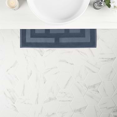 Amalfi Statuario White 6" Hexagon Matte Porcelain Tile