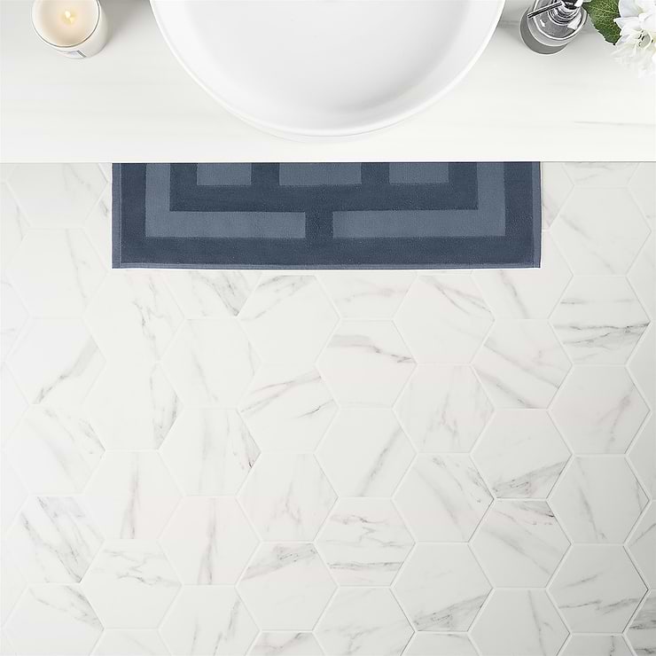 Amalfi Statuario 6” Hexagon Matte Porcelain Tile