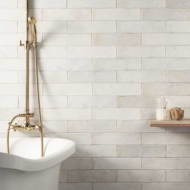 Kalay White 3x12 Glossy Ceramic Tile - Sample