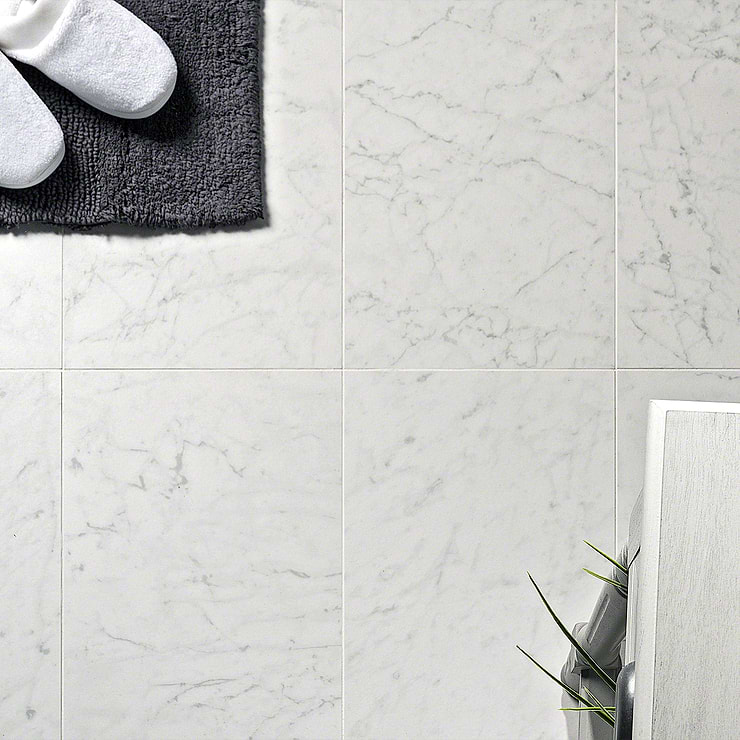 Marble Tech Bianco Gioia White 12x24 Matte Porcelain Tile; in White  Porcelain ; for Backsplash, Floor Tile, Kitchen Floor, Kitchen Wall, Wall Tile, Bathroom Floor, Bathroom Wall, Shower Wall, Shower Floor, Outdoor Floor, Outdoor Wall, Commercial Floor, Pool Tile; in Style Ideas Art Deco, Classic, Contemporary, Craftsman, Modern, Transitional