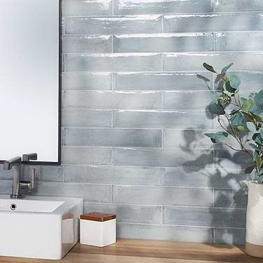 Paint Azur Blue 3x16 Polished Porcelain Subway Tile