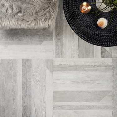 Caribou Silver Matte Porcelain Wood Look Tile - Sample
