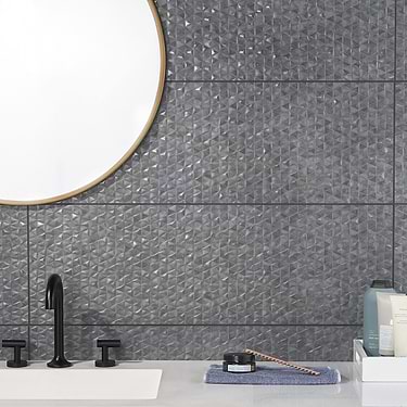 Echoes Acero Gray 12x36 Satin & Matte Ceramic Tile