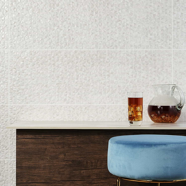 Echoes Blanco 12x36 Satin and Matte Ceramic Tile