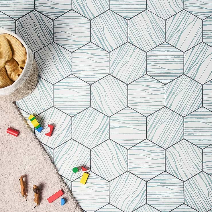 HexArt Zen Sky Blanco 8" Hexagon Matte Porcelain Tile