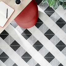 Art Geo by Elizabeth Sutton Terrazzo Deco Charcoal Gray 8x8 Matte Porcelain Tile: Pattern 2