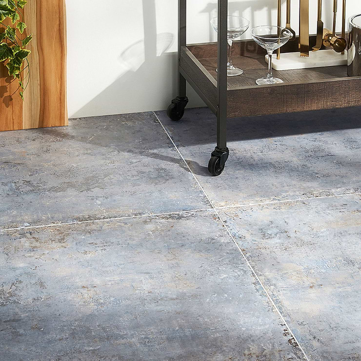 Portrait Ocean Blue 24x48 Matte Porcelain Tile; in Blue Porcelain; for Backsplash, Floor Tile, Kitchen Floor, Kitchen Wall, Wall Tile, Bathroom Floor, Bathroom Wall, Shower Wall, Shower Floor, Outdoor Floor, Outdoor Wall, Commercial Floor, Pool Tile; in Style Ideas Contemporary, Industrial, Modern, Traditional, Transitional; released 2023; new, trends
