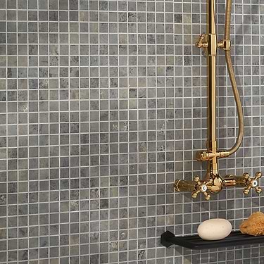 Portrait Sage Gray 1x1 Matte Porcelain Mosaic