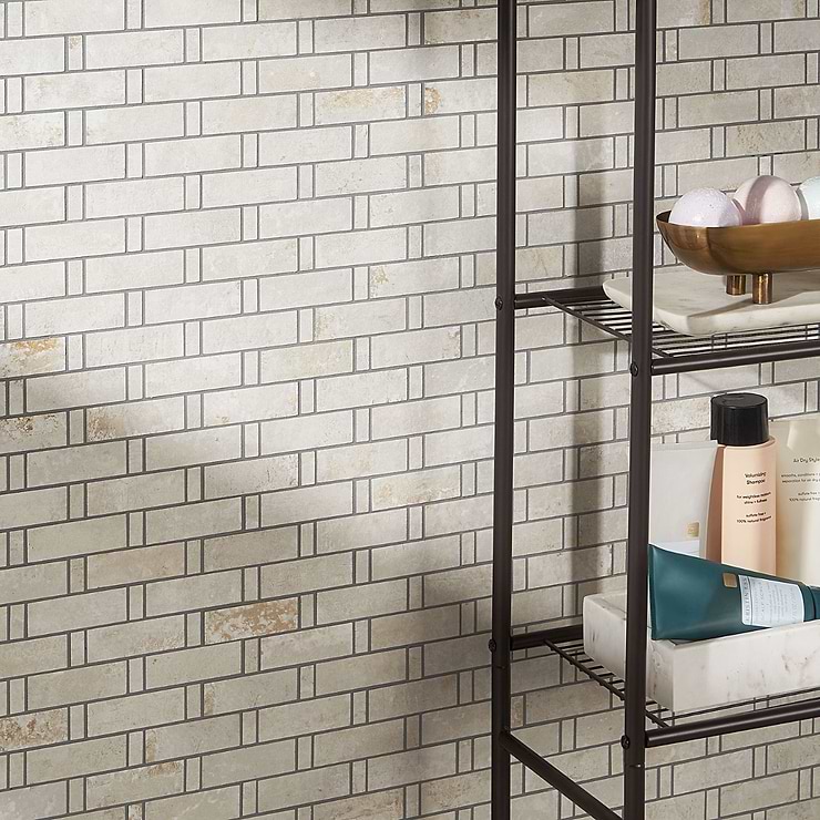 Portrait Ivory Weave Matte Porcelain Mosaic Tile