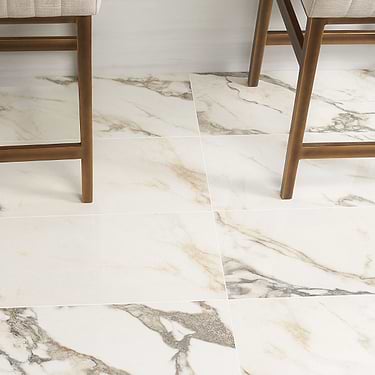 Dreamstone Calacatta Rustico Beige 12x24 Polished Porcelain Tile