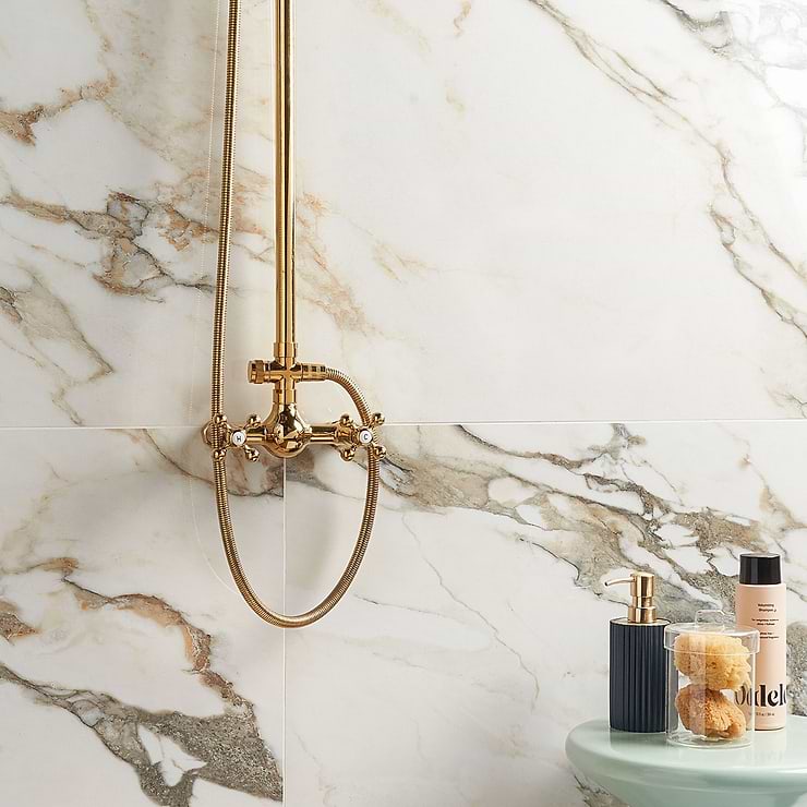 DreamStone Calacatta Rustico 24x48 Polished Porcelain Tile
