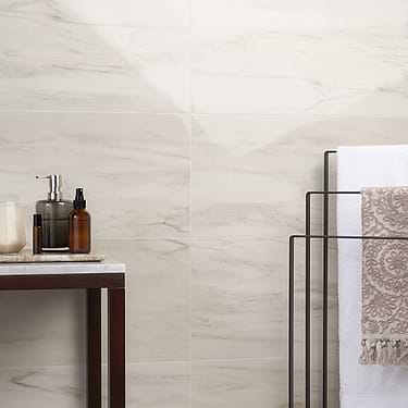 DreamStone Dolomite Snow 12x24 Polished Porcelain Tile - Sample