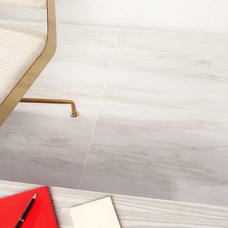 DreamStone Dolomite Snow 24x24 Matte Porcelain Tile