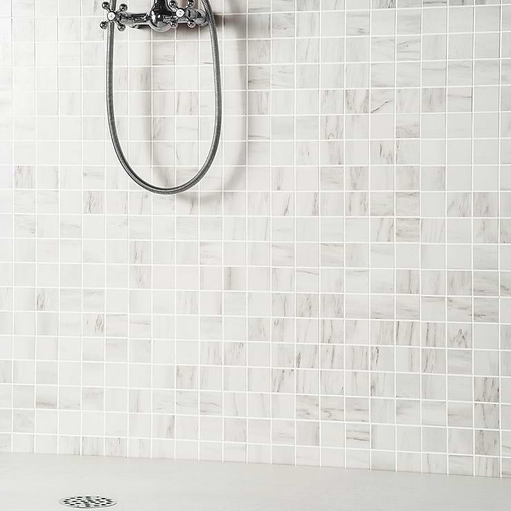 DreamStone Dolomite Snow 2x2 Matte Porcelain Mosaic