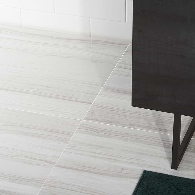DreamStone Luminus White 24x48 Polished Porcelain Tile