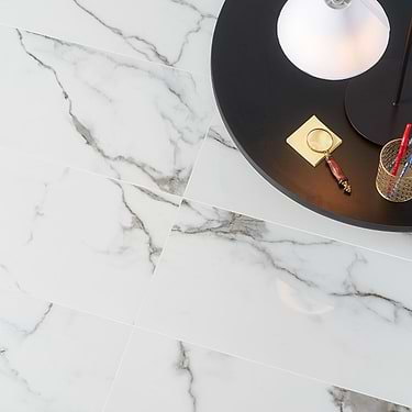 DreamStone Statuario Valley Polished Porcelain Tile - Sample