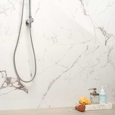 DreamStone Statuario Venato White 24x48 Polished Porcelain Tile