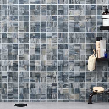 Petrawood Blue 2x2 Wood Look Matte Porcelain Mosaic