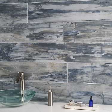 Petrawood Blue 8x48 Wood Look Matte Porcelain Tile