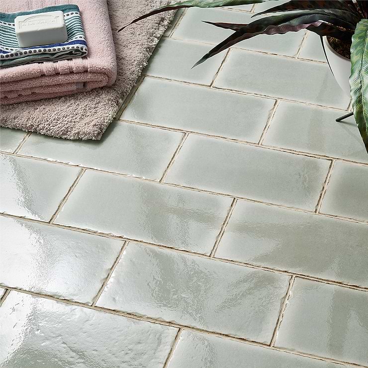 Jamesport Sage Green 6"x12" Glazed Porcelain Subway Tile