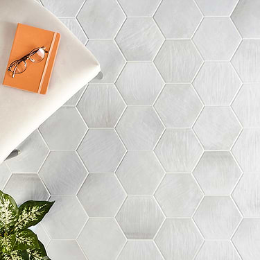 Kaleko Cement Gray 8" Hexagon Matte Porcelain Tile 