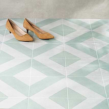 Auteur Diagonals Sage Green 9x9 Matte Porcelain Tile: Pattern 2