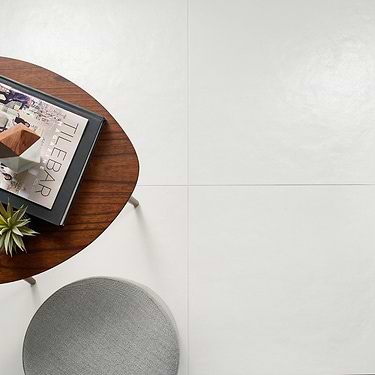 Rethink Plaster White 24x24 Matte Porcelain Tile  - Sample