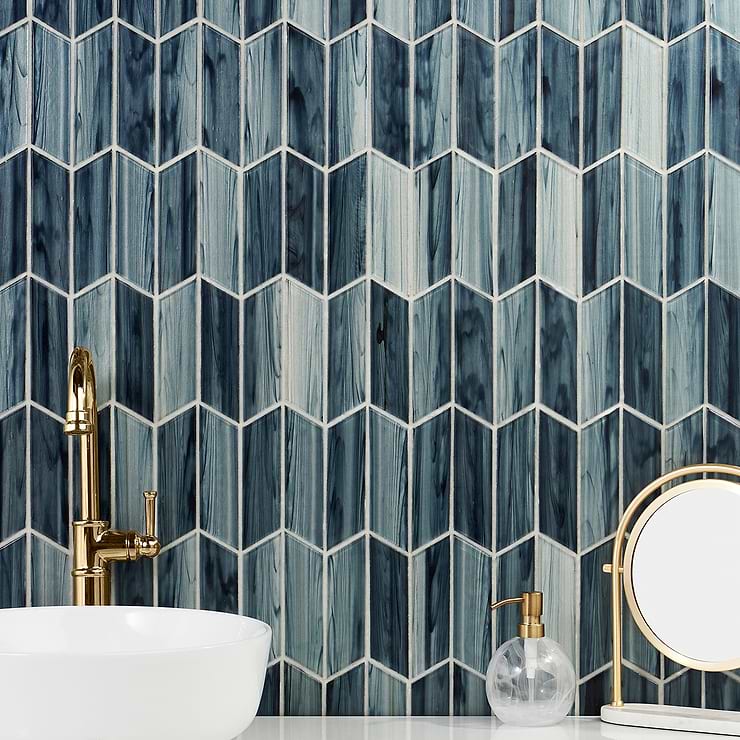 Maya Chevron Dusk Mosaic Tile