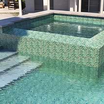 Fairy Green 1x2 Polished Glass Mosiac Tile