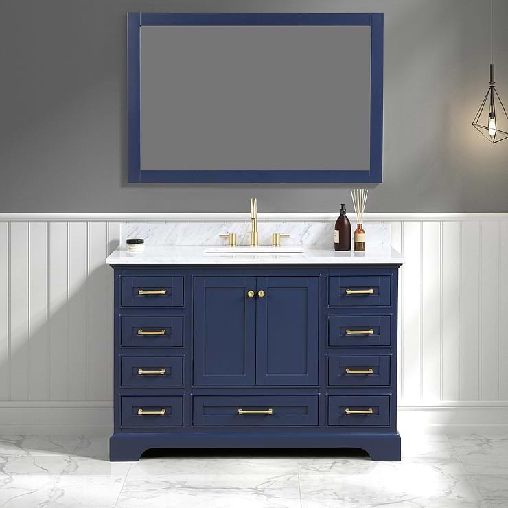Glendale 48'' Blue Vanity And Marble Counter